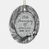 Silver 25. Wedding Anniversary Ornament (Rechts)