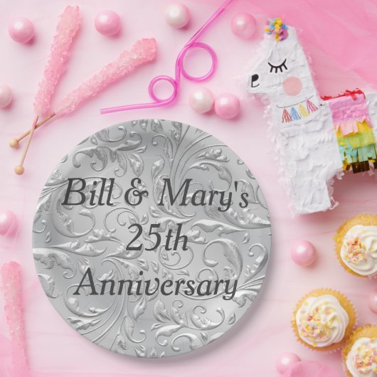 Silver 25. Wedding Anniversary Party Paper Teller (Party)