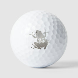 Silver 25th Anniversary Frog "GO" Custom Golfball