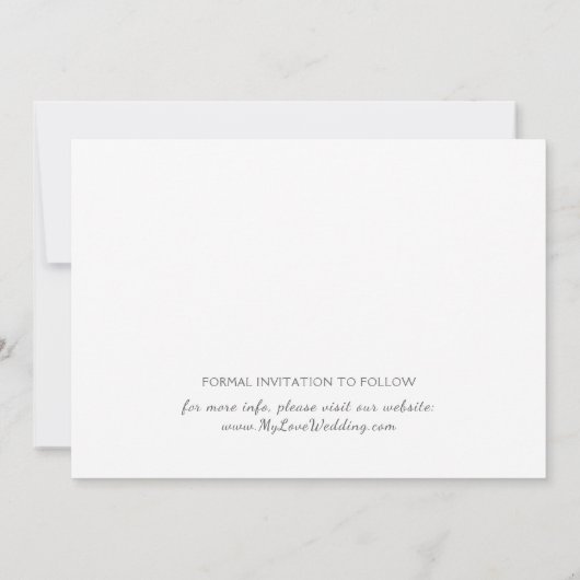 Silver 3-Foto-Save the Date-Karte Save The Date (Rückseite)