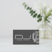 Silver 45-Record-Adapter-Logo DJ Visitenkarte (Stehend Vorderseite)