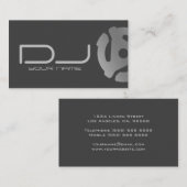 Silver 45-Record-Adapter-Logo DJ Visitenkarte (Vorne/Hinten)