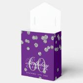 Silver 60. Geburtstag Danke Confetti Lila Geschenkschachtel (Geöffnet)