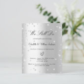 Silver 60. Hochzeitstag Einladung (Stehend Vorderseite)