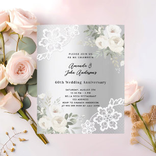 Silver 60. Hochzeitstag Einladung