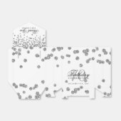 Silver 70. Geburtstag Danke Confetti White Geschenkschachtel (Ungefaltet)