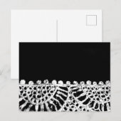 Silver Abaya Pattern Einladungspostkarte (Vorne/Hinten)