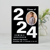 Silver Abschluss Ankündigung & Party Einladung (Stehend vorne)