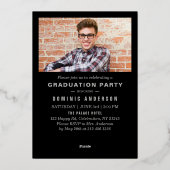 Silver Abschluss Ankündigung & Party Einladung (Rückseite)