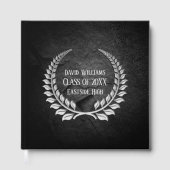 Silver Abschluss Laurel auf Black Rock Gästebuch (Vorderseite)