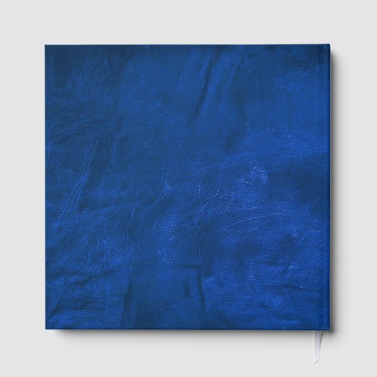 Silver Abschluss Laurel auf blaues Leder Gästebuch (Rückseite)