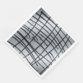 Silver Abstrakt Lines Napkins Serviette (Ecke)