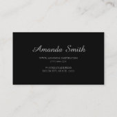 Silver Abzeichen Einfach Elegant Beruflich Visitenkarte (Rückseite)