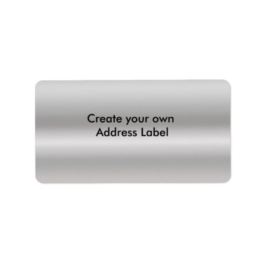 Silver Address Label Adressaufkleber (Vorne)