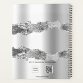 Silver agate Marmornamensskript elegant 2023 Planer (Rückseite)