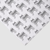 Silver Alaskan Malamute Niedlich Cartoon Dog Muste Seidenpapier (Ausschnitt)