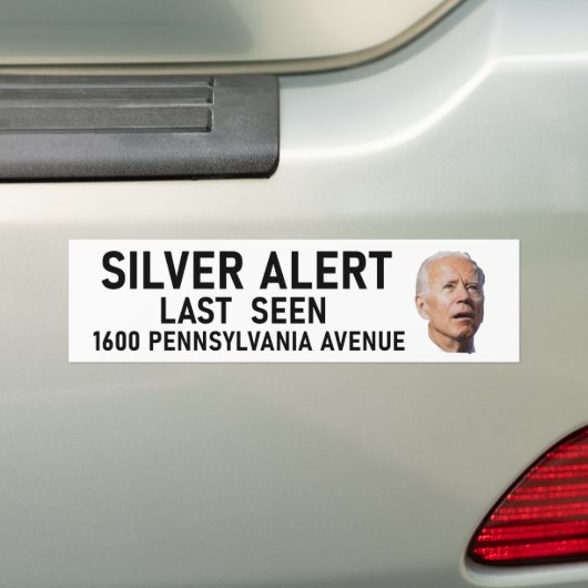 Silver Alert Joe Biden Autoaufkleber (Auf Auto)