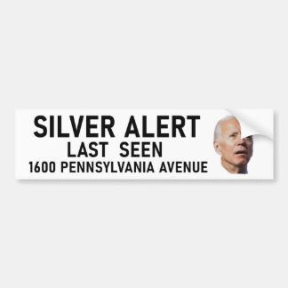 Silver Alert Joe Biden Autoaufkleber