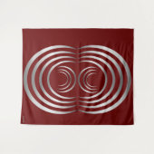 Silver Alien Symbols Gray Crop Circle Wandteppich (Vorderseite (Horizontal))