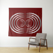 Silver Alien Symbols Gray Crop Circle Wandteppich (Beispiel (Horizontal))