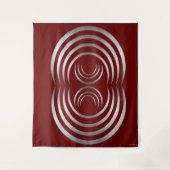 Silver Alien Symbols Gray Crop Circle Wandteppich (Vorderseite)