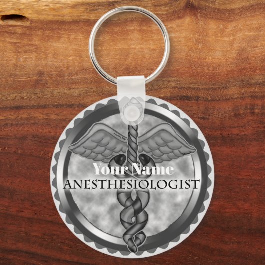 Silver Anästhesiologe Schlüsselanhänger (Vorderseite)