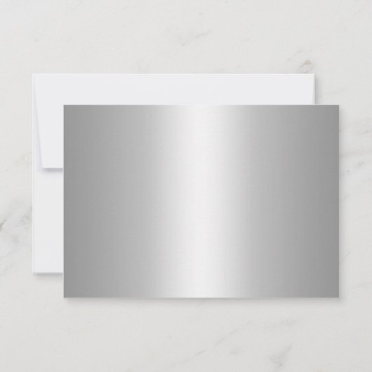 Silver and Aquamarin Peacock UAWG Einladungen (Rückseite)