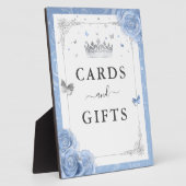 Silver and Baby Blue Rose Karten und Geschenke Zei Fotoplatte (Seite)