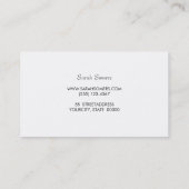 Silver and Black Blue Butterfly Salon und Wellness Visitenkarte (Rückseite)