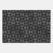 Silver and Black Circles Art Deco Muster Geschenkpapier Set (Vorderseite 2)