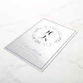 Silver and Black Class of 2025 Graduation Party Folieneinladung (Gedreht)