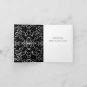 Silver and Black Gothic Wedding Dankeskarte (Innenseite)