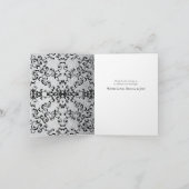Silver and Black Gothic Wedding Dankeskarte (Innenseite)