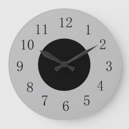 Silver and Black Lowpriced Kitchen Wall Clock Große Wanduhr