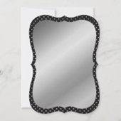 Silver and Black Simple Elegant Typografy Wedding Einladung (Rückseite)