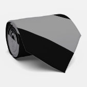 Silver and Black University Strip Krawatte (Gerollt)