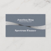 Silver and Black Wave Business Finance Law Visitenkarte (Vorderseite)