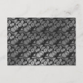 Silver and Black Wedding Reception Begleitkarte (Rückseite)