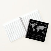 Silver and Black World Map Travel Journal Notizblock (Innenseite)