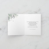 Silver and Blue Balloon Baby Dusche Vielen Dank Dankeskarte (Innenseite)