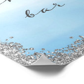 Silver and Blue Candy Bar Wedding Poster Print (Ecke)