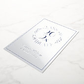 Silver and Blue Class of 2025 Graduation Party Folieneinladung (Gedreht)