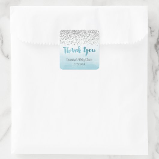 Silver and Blue Danke Stickers (Tasche)