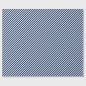 Silver and Blue Diagonal Stripes Geschenkpapier (Flach)