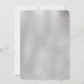 Silver and Blue Glitzer Fairy Tale Theme Party Einladung (Rückseite)