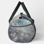 Silver and Blue Snowflake Winter Duffle Bag (Rechts)