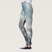 Silver and Blue Snowflake Winter Leggings (Links)