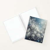 Silver and Blue Snowflake Winter Notizblock (Innenseite)