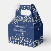 Silver and Blue Sparkle, 16 . Geburtstag, Custom Geschenkschachtel (Vorderseite)