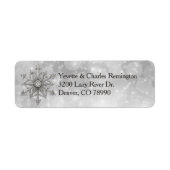 Silver and Diamond Snowflake Address Labels (Vorne)
